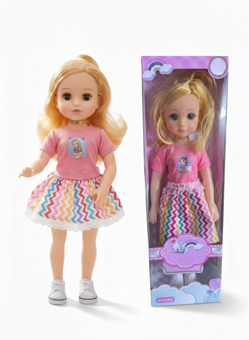 vexa pro 40cm Fashion Girl Doll with Blonde Hair – Kids Toy, Collectible Home Decor, Gift for Girls - Image 1